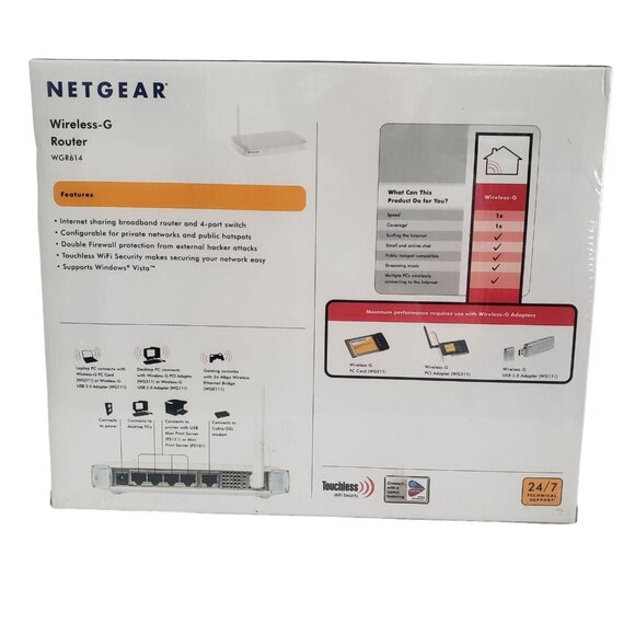 NetGear WGR614 Wireless-G Router New Sealed - Picture 2 of 5